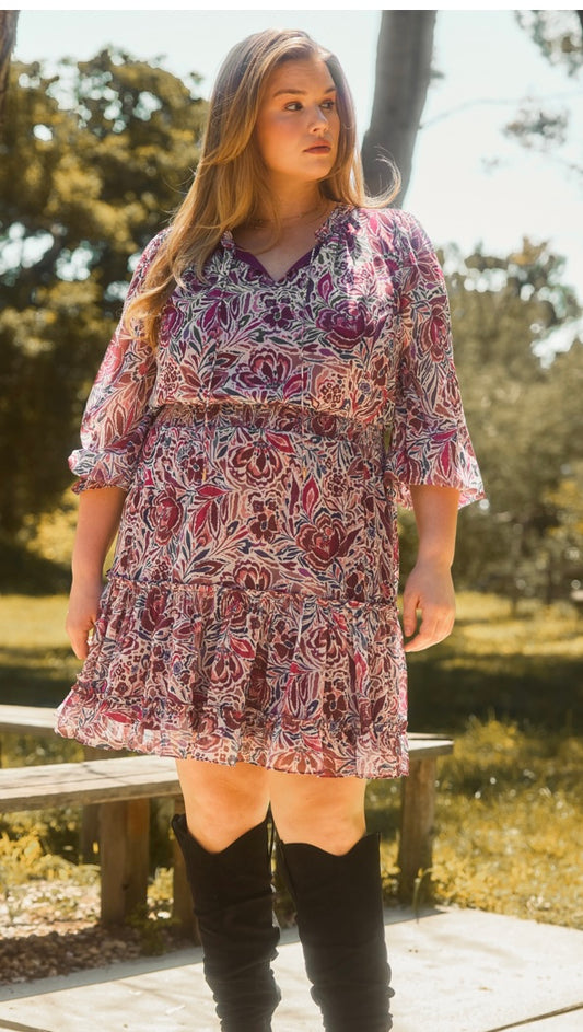 Orchid cream dress