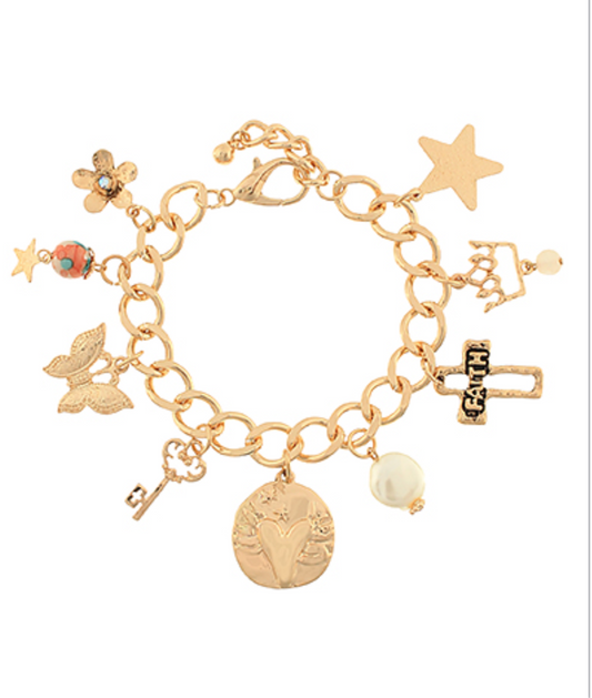 Gold Charm Bracelet