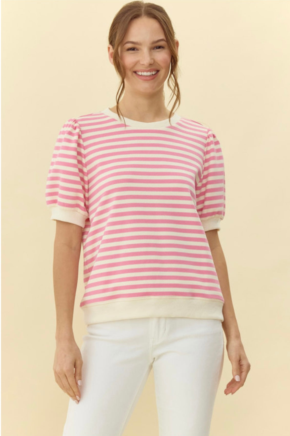 Pink stripes shirt