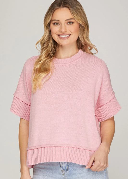 Short Sleeve Knit Top