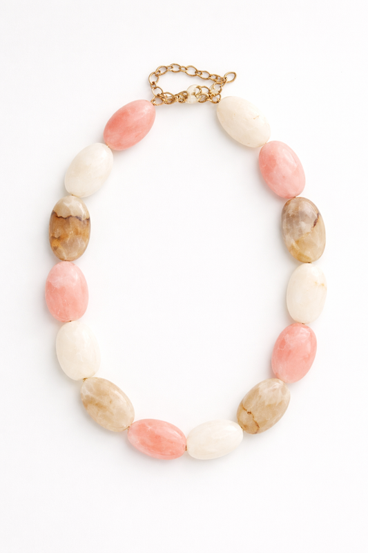 Blush Magnolia Statement Necklace