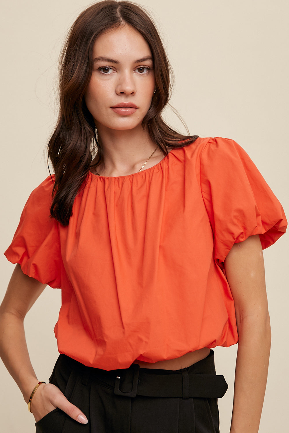 Short Sleeve Bubble Top