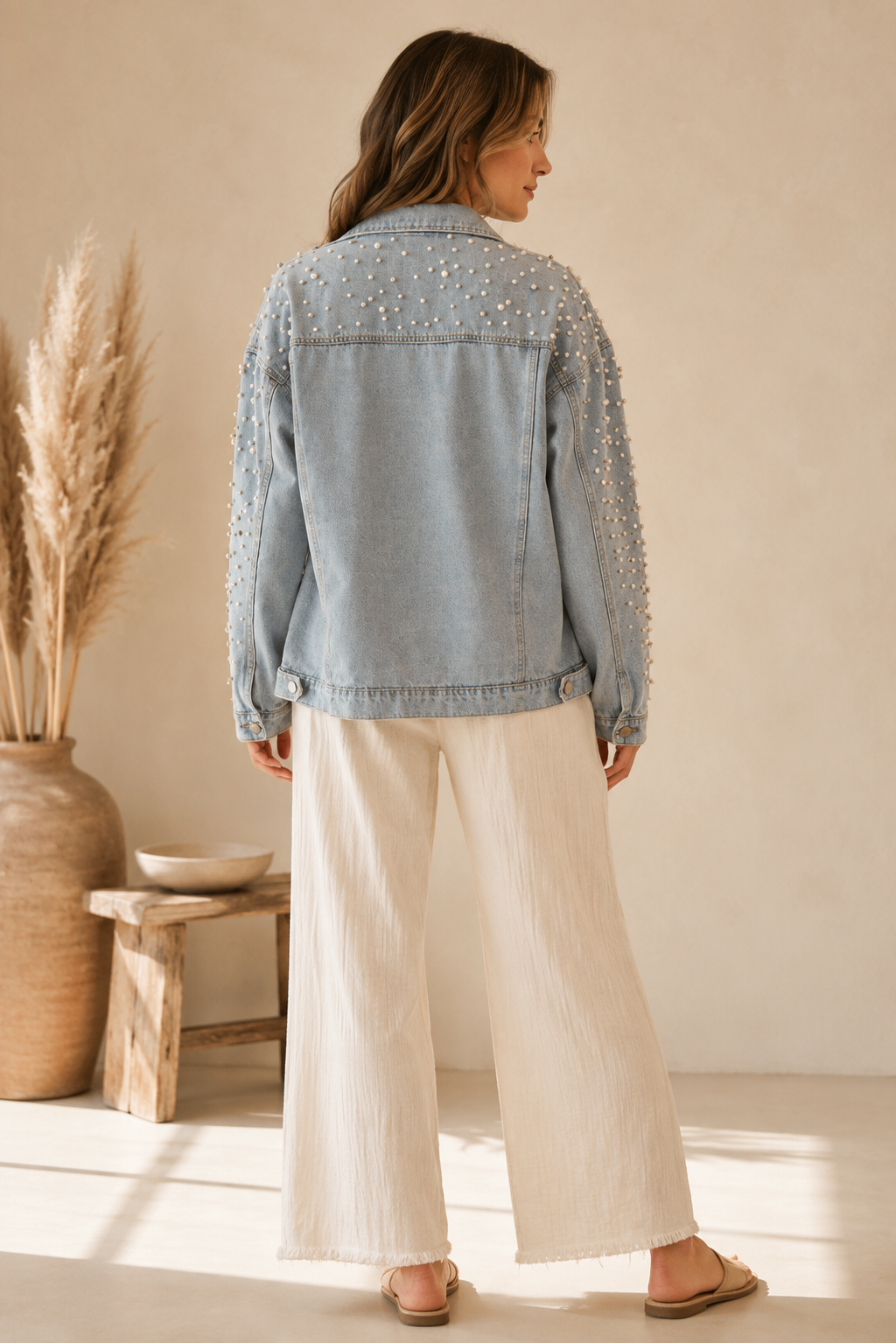 Pearl & Shine Embellished Denim Jacket