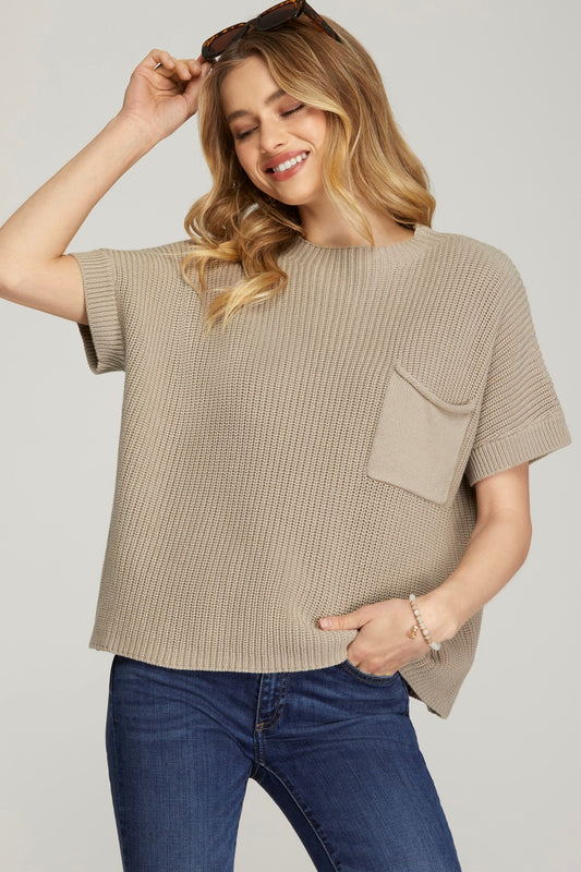 Short Sleeve Knit Top