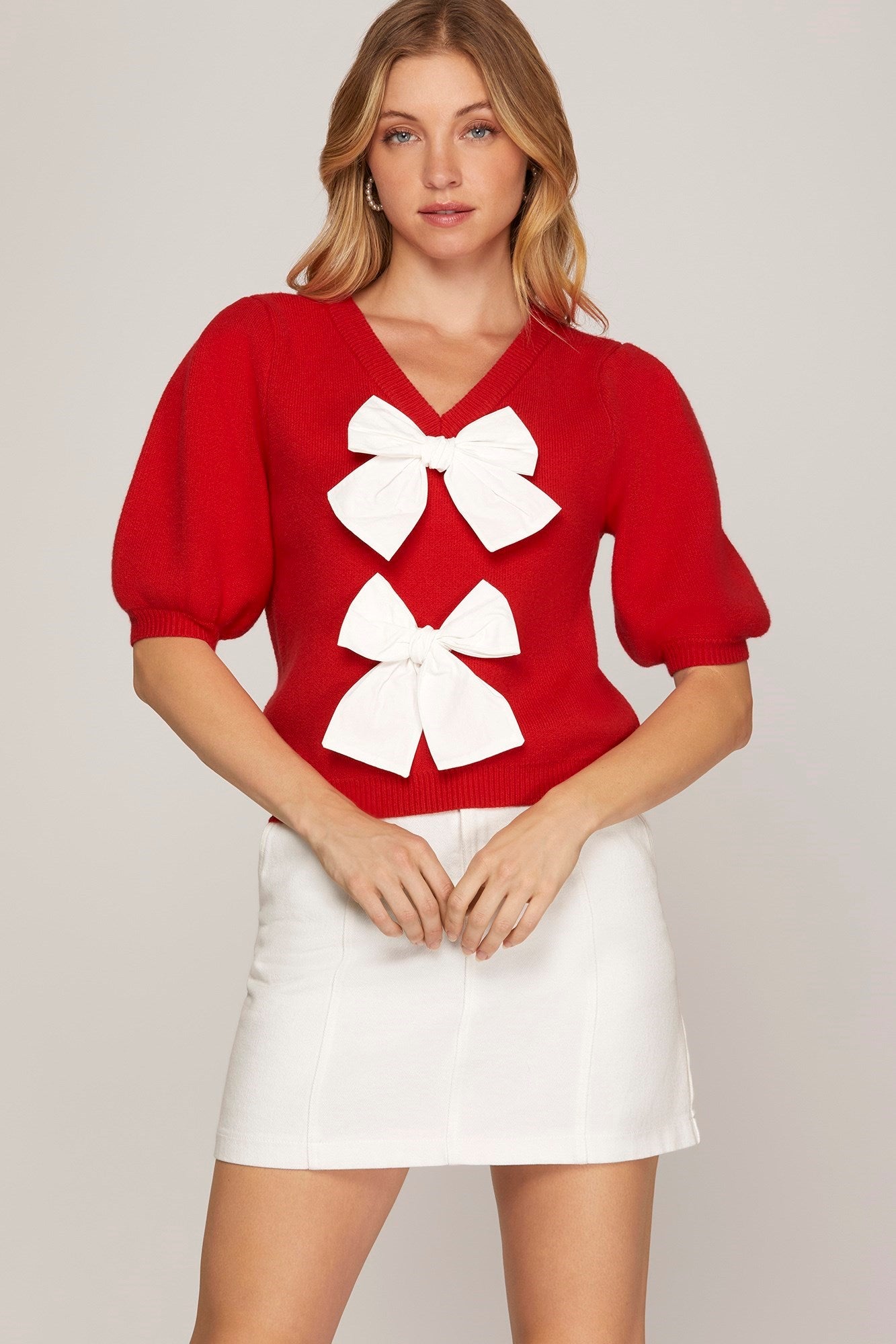 Bow top sweater