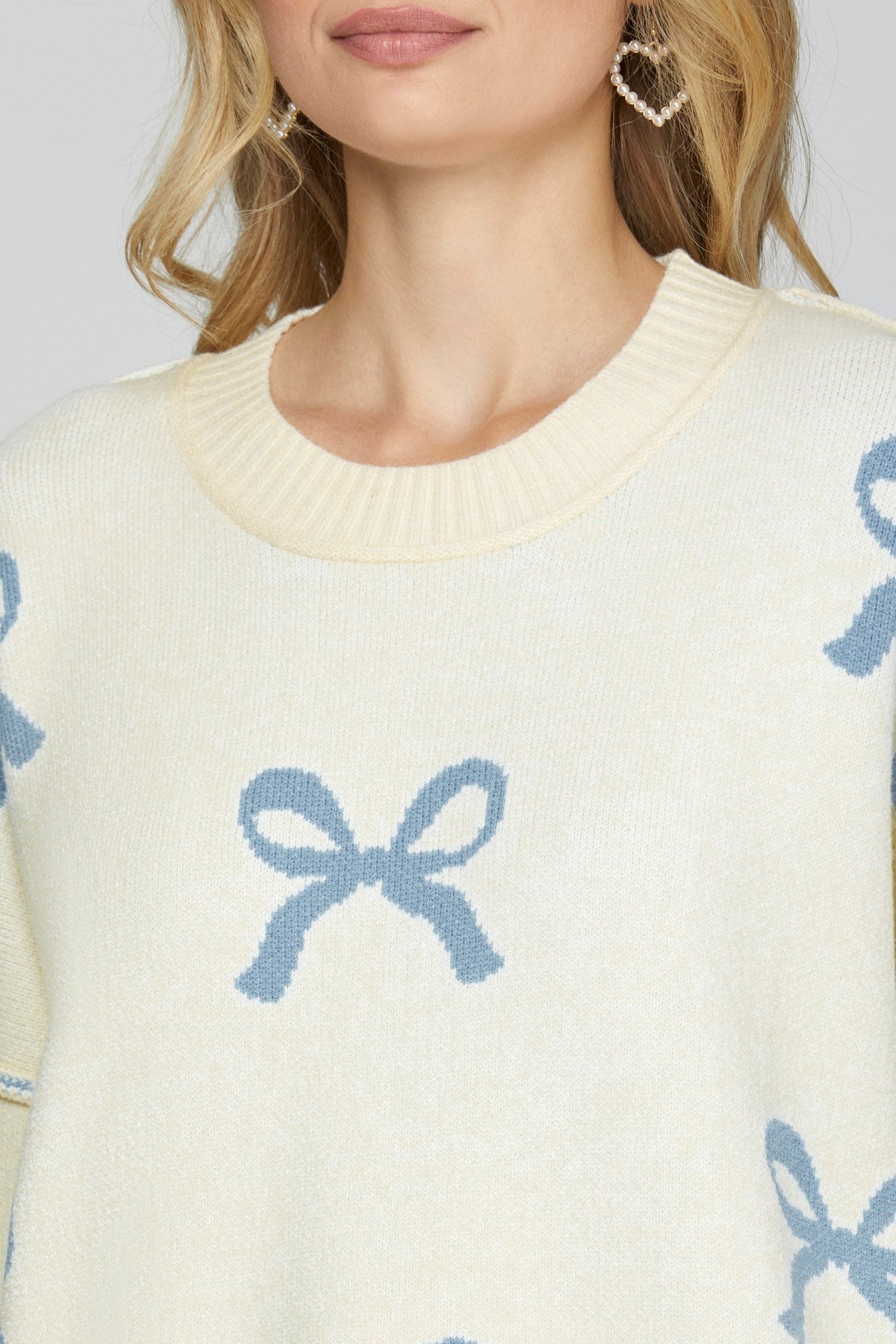 Blue Bow Sweater top