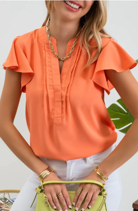 Top Fluttered Sleeve