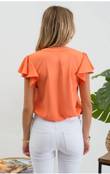 Top Fluttered Sleeve