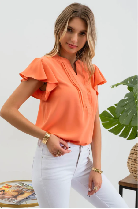 Top Fluttered Sleeve