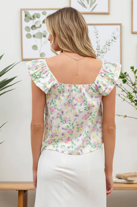 Ruffle Floral Top