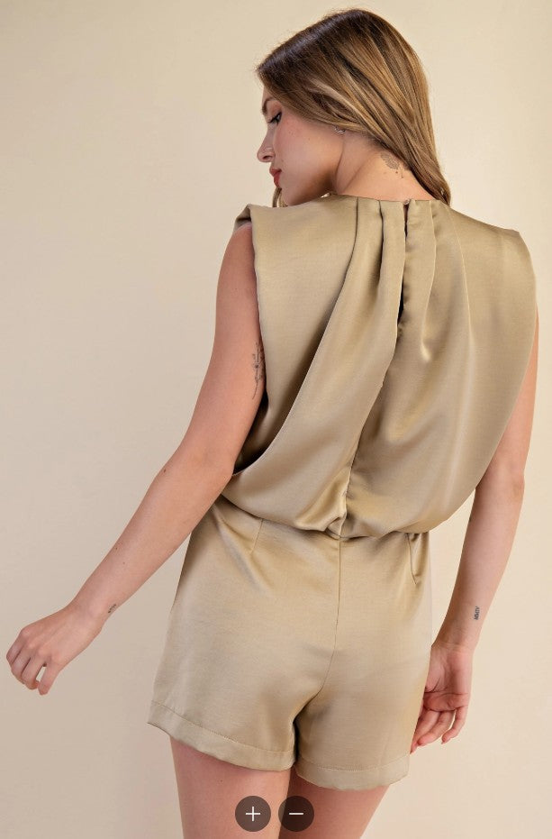 Sleeveless Round Neck Romper