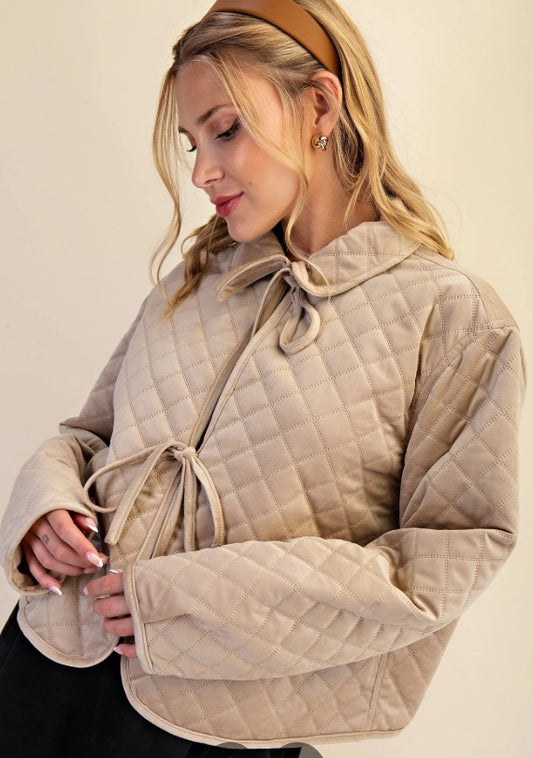 Collar neck front tie Jacket