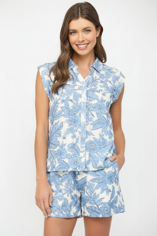 💙 Bluebell Breeze Lounge Top