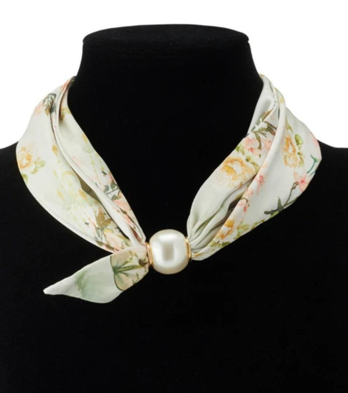 Pearl Garden Scarf Necklace