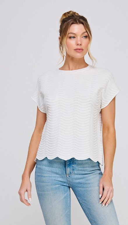 Coastal Wave Textured Top