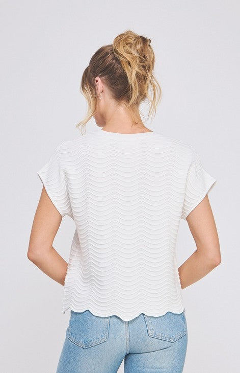 Coastal Wave Textured Top