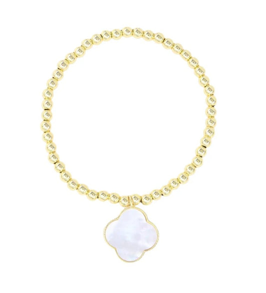 Golden Clover Charm Bracelet
