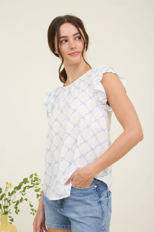 Ruffle Sleeve Blouse