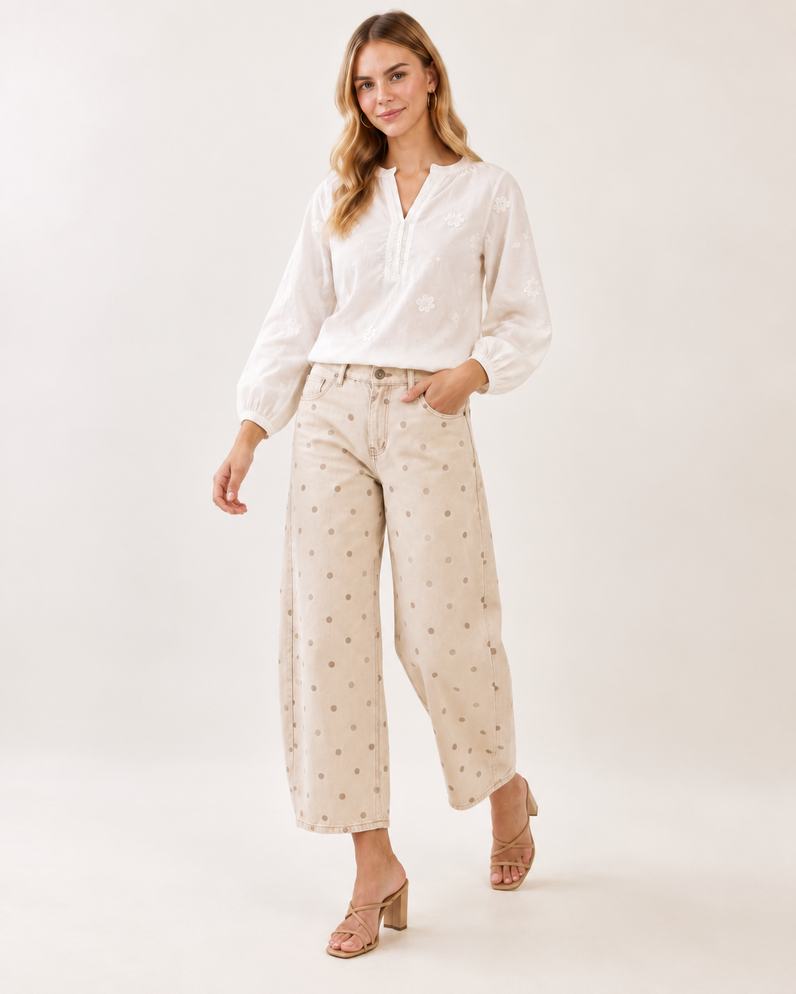 Cocoa Meadow Embroidered Blouse