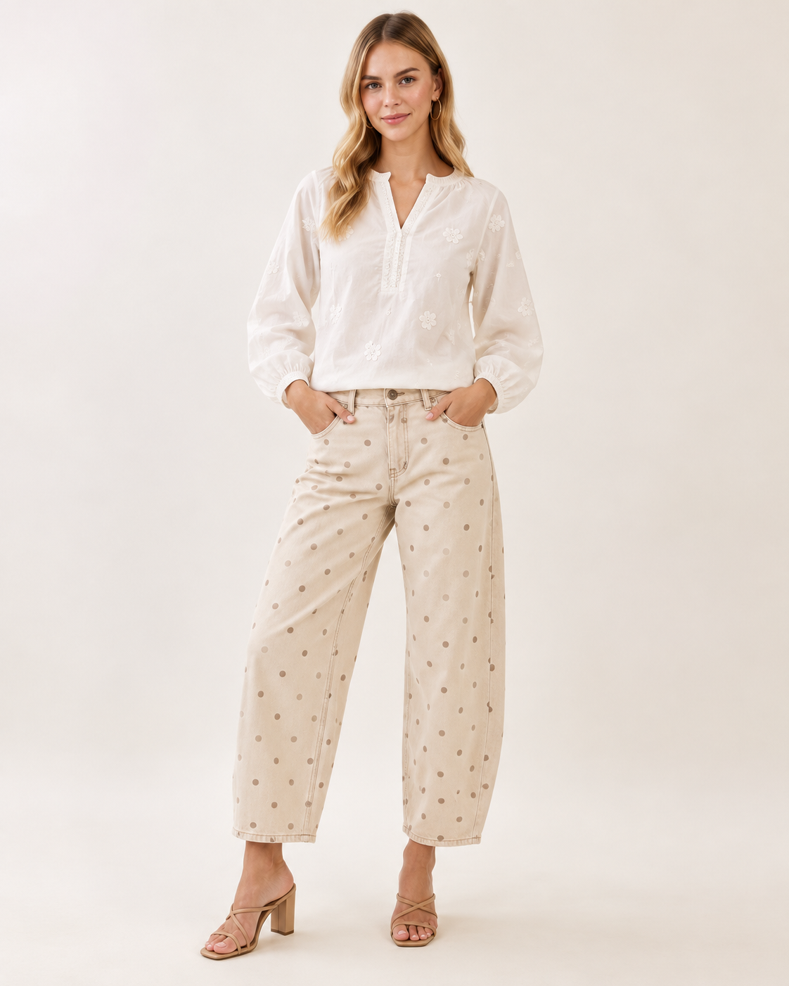 Cocoa Meadow Embroidered Blouse