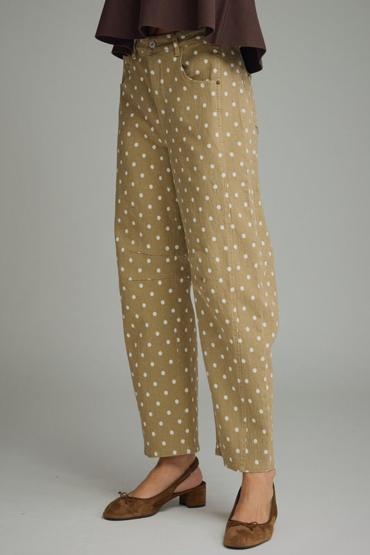 Dotty Days Cotton Barrel Pants